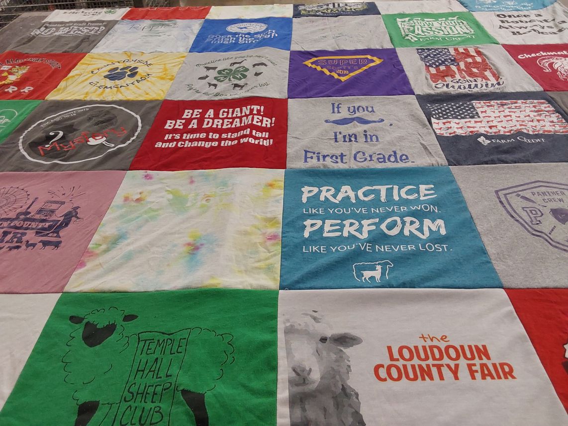 T-shirt quilt featuring panther crew by Rachael from VA