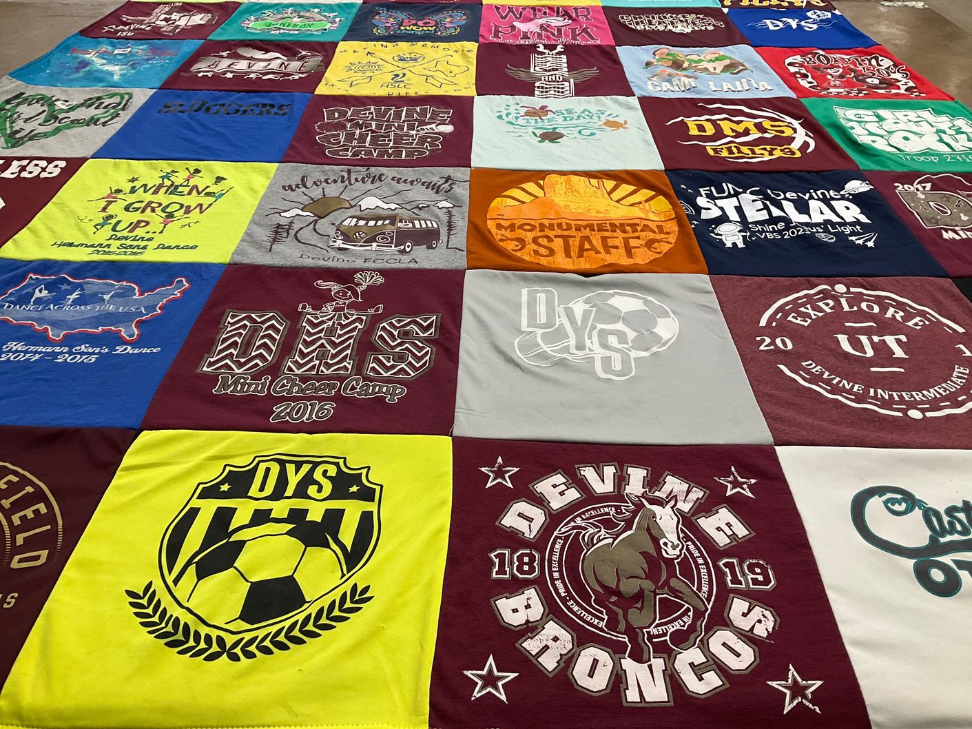 T-shirt quilt featuring devine broncos by Karolina from TX
