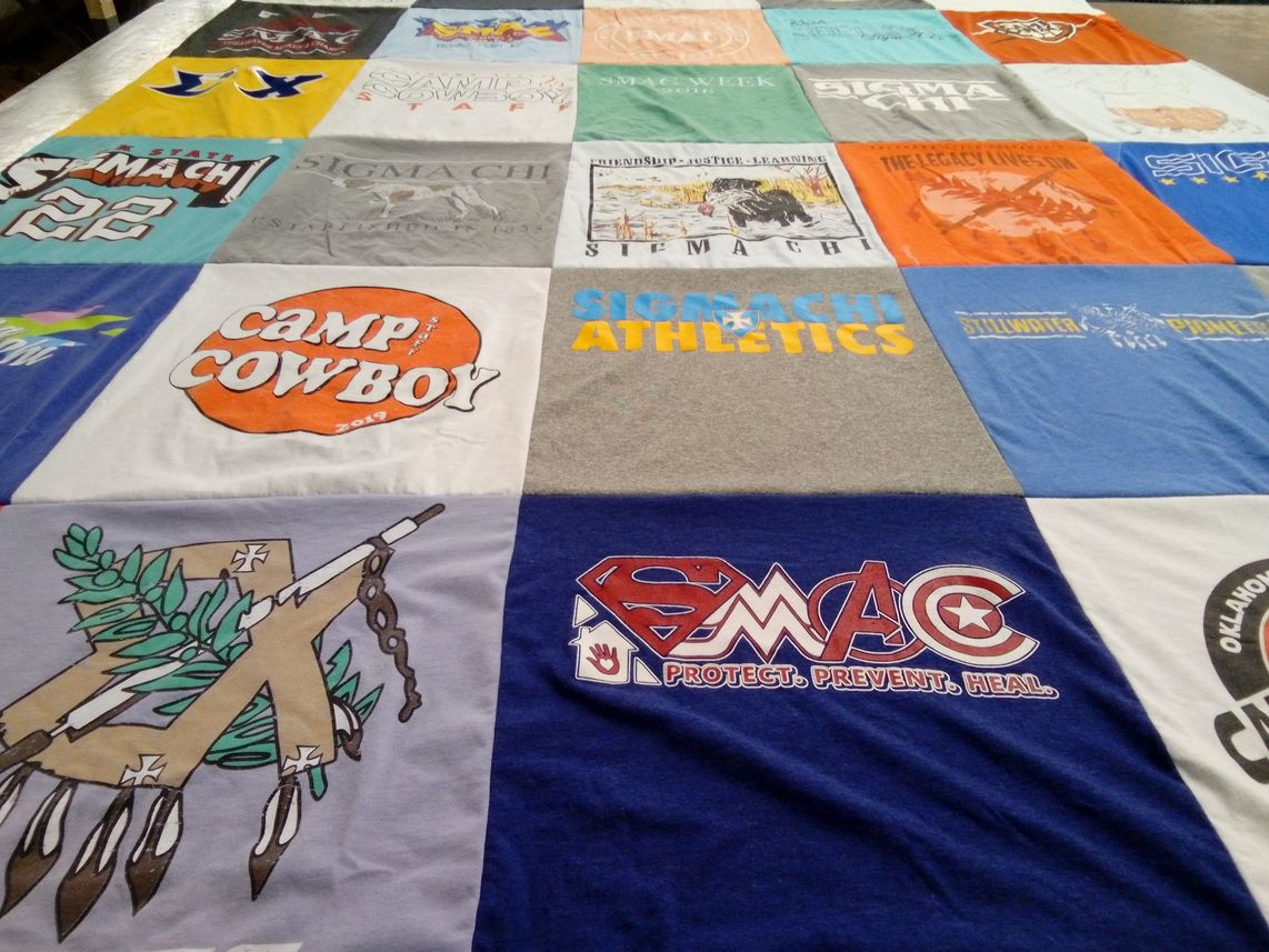 T-shirt quilt from oklahoma state university by MacGregor from TX