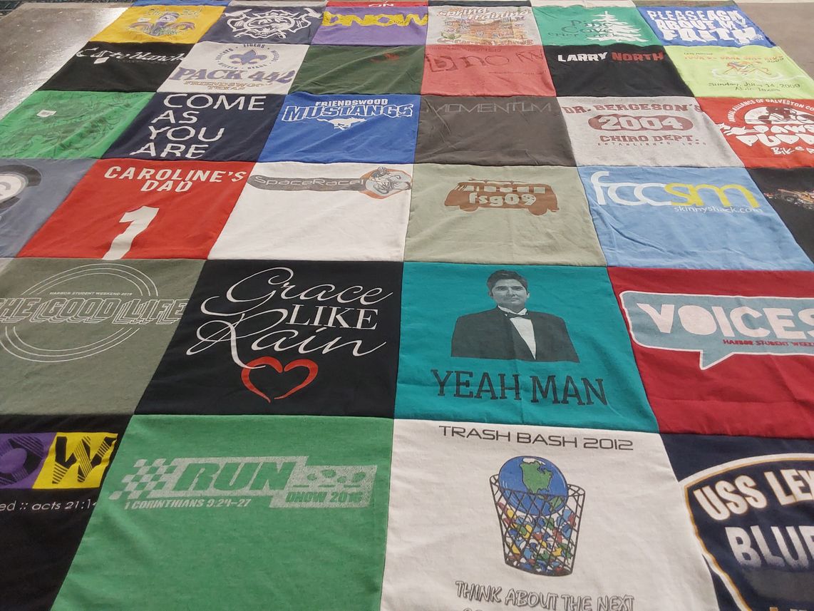 T-shirt quilt from friendswood high school by Caryn from TX