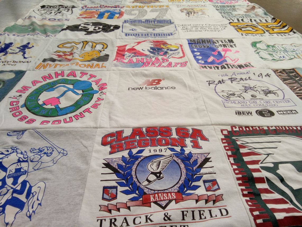 T-shirt quilt from manhattan high school by Anastasia from KS