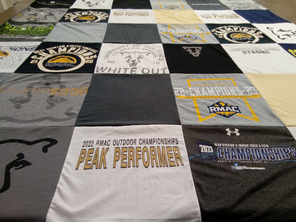 T-shirt quilt featuring university of colorado by Brittany from CO