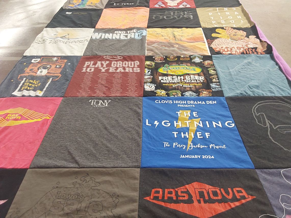 T-shirt quilt from clovis high school by Kristin from CA