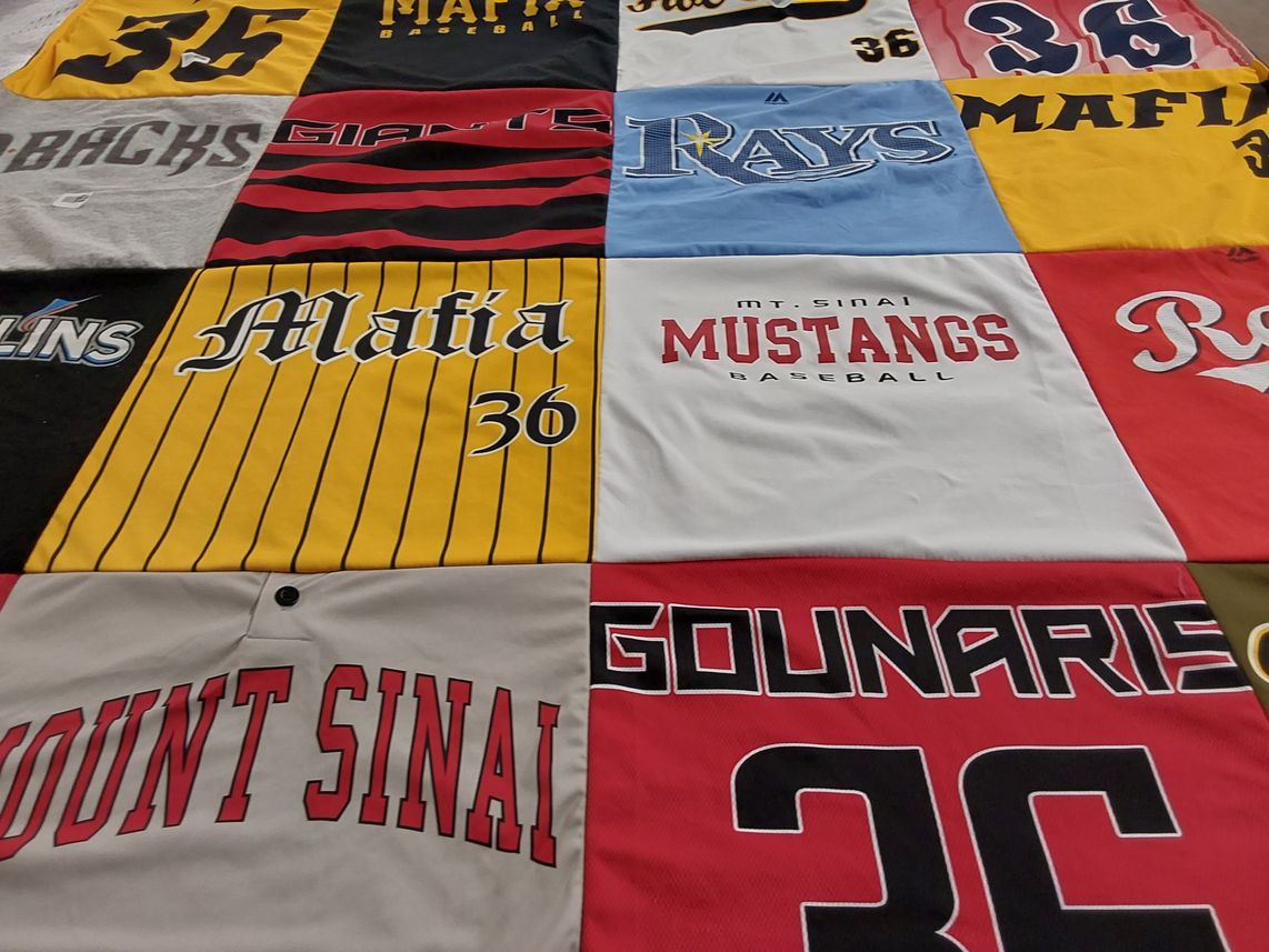 T-shirt quilt from mount sinai mustangs by Denise from NY