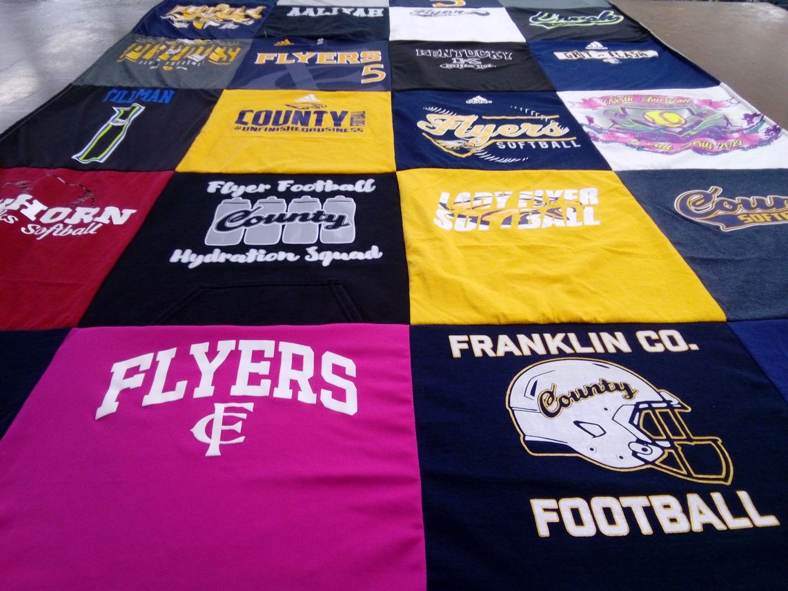 T-shirt quilt featuring flyers football by Nicole from KY
