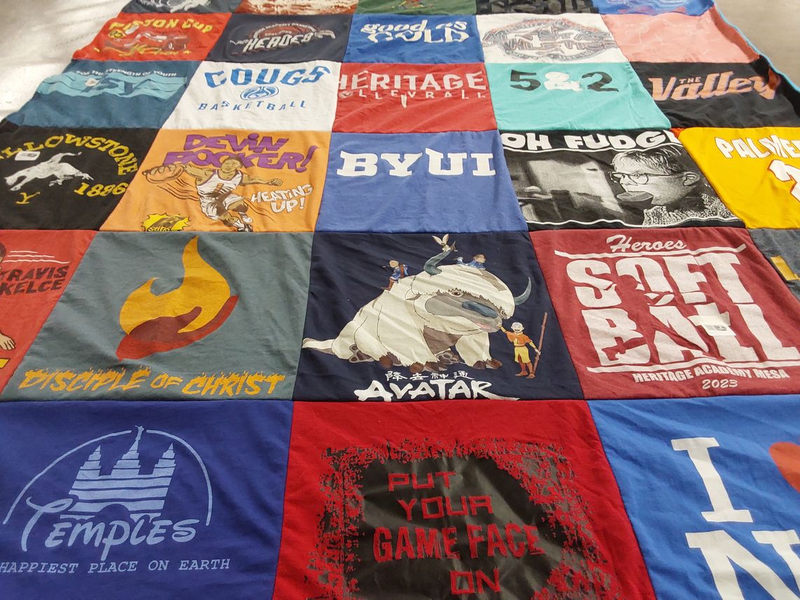 T-shirt quilt from brigham young university by Tasha from AZ