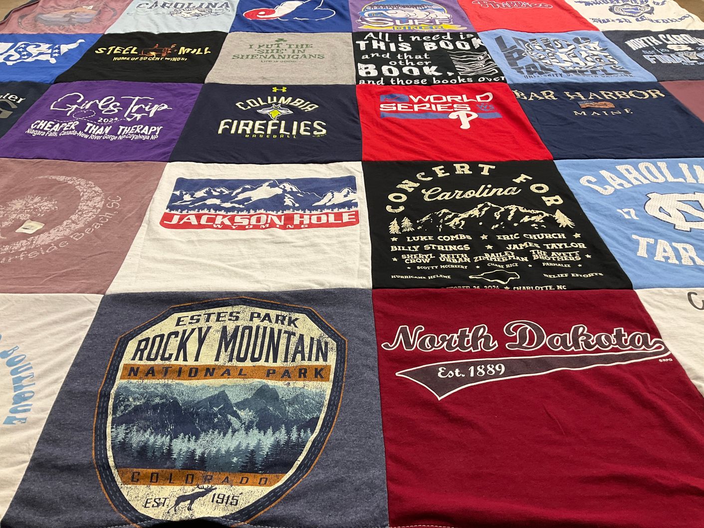 T-shirt quilt from university of north carolina by Robin from SC