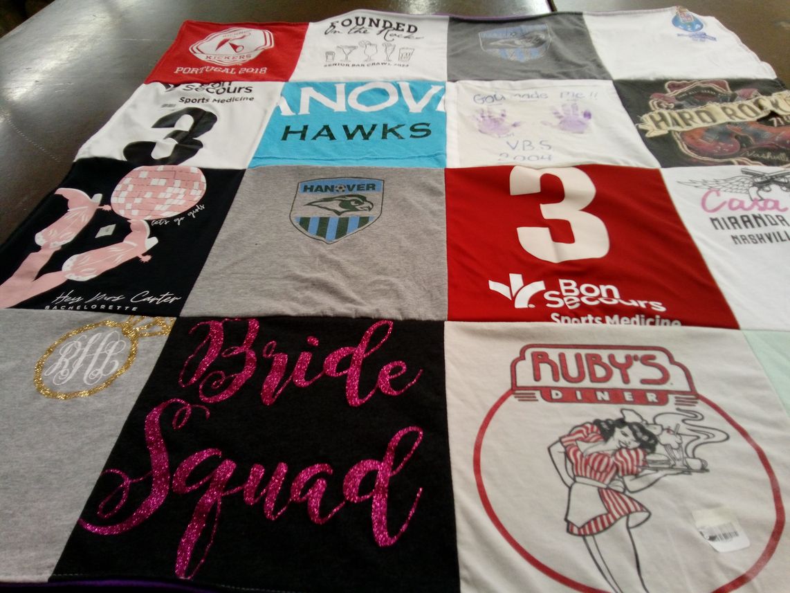 T-shirt quilt from hanover university by Angie from VA
