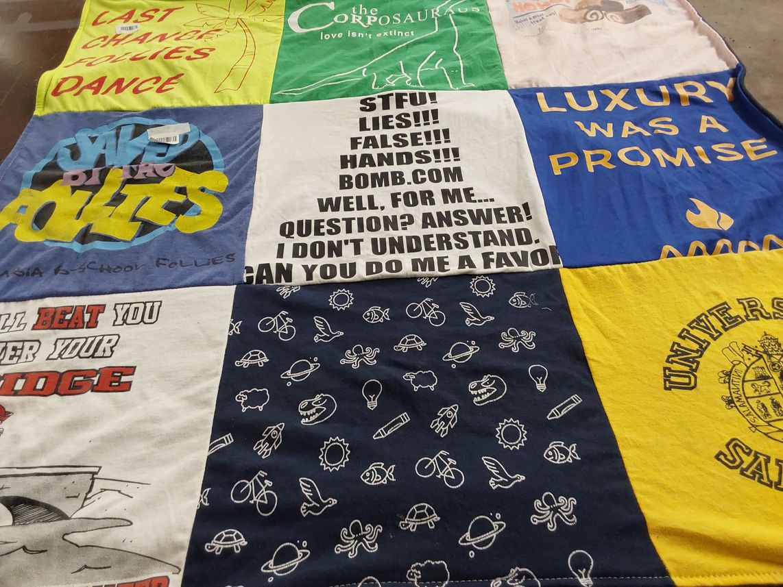 T-shirt quilt from university of sara by Nikali from NJ