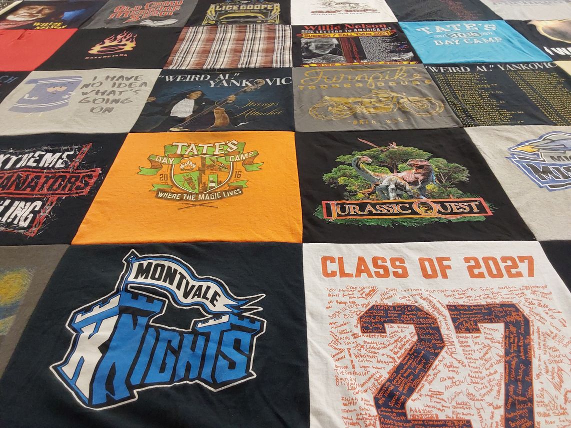 T-shirt quilt from montvale knights by Elizabeth from IL