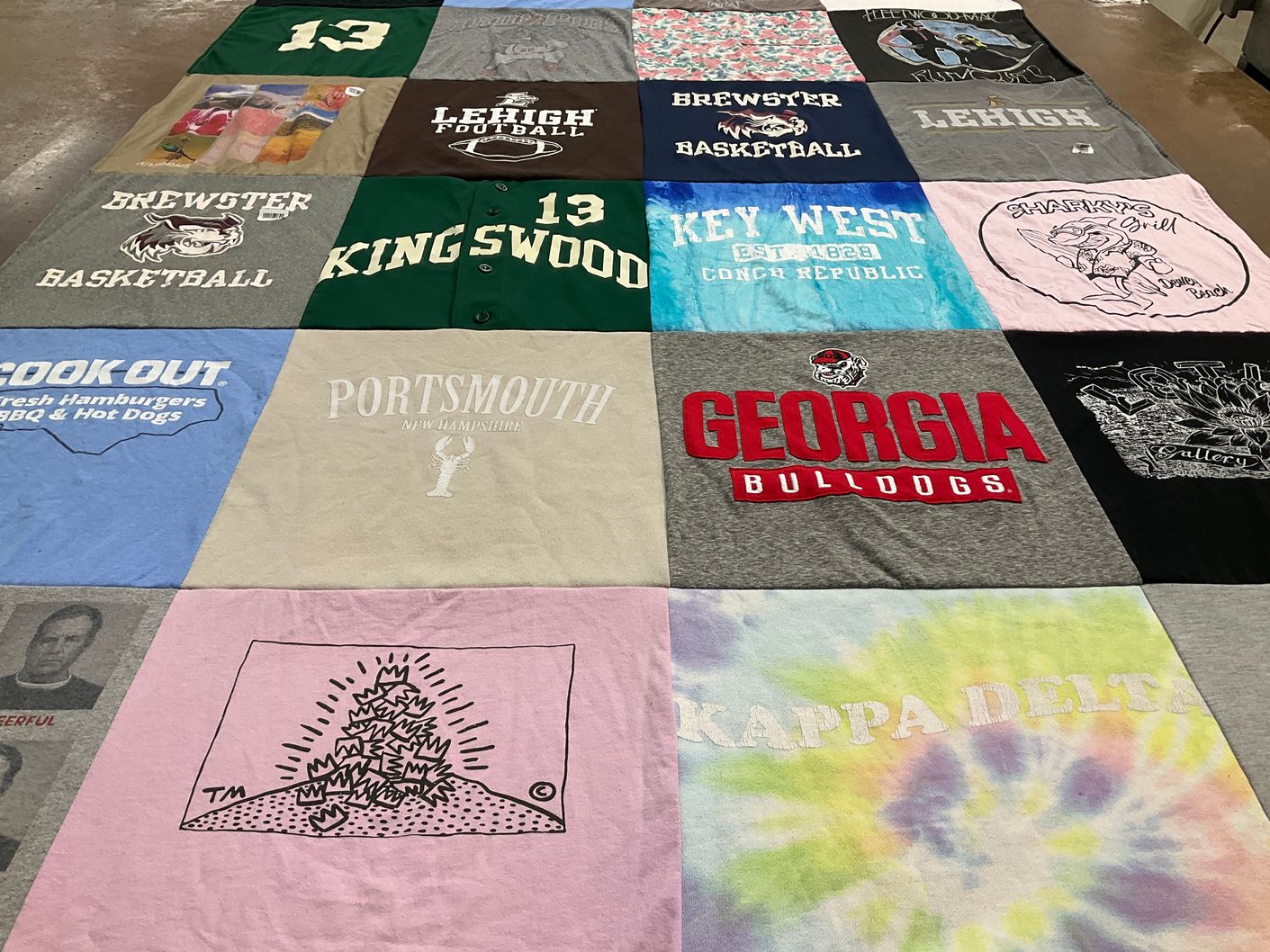T-shirt quilt featuring brewster basketball team, lehigh football team by Tara from ME