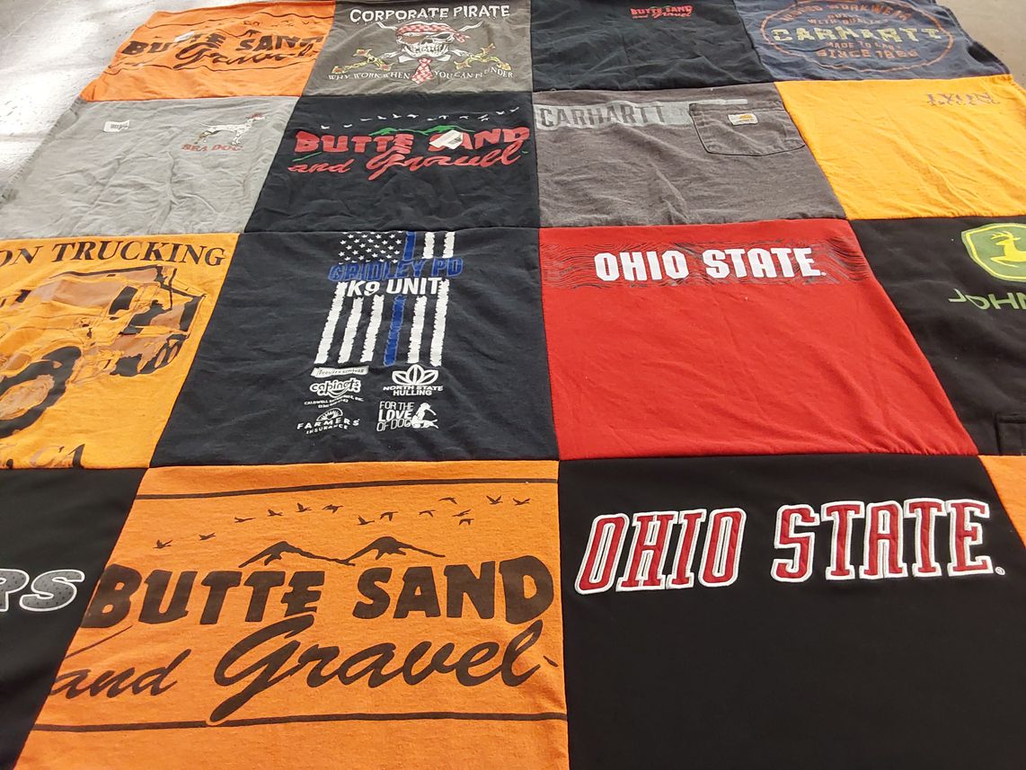 T-shirt quilt from ohio state university by Jazzmine from CA