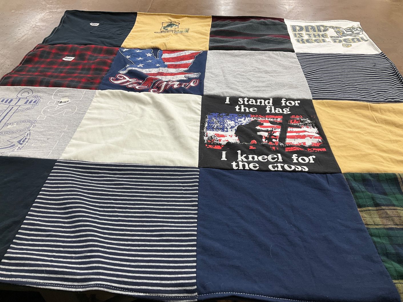T-shirt quilt with patriotism themes by Meghan from VA