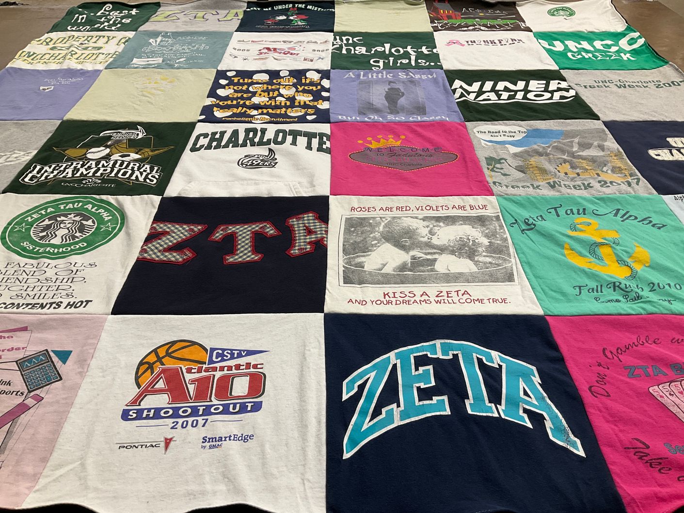T-shirt quilt featuring charlotte 49ers by Ashley from NC