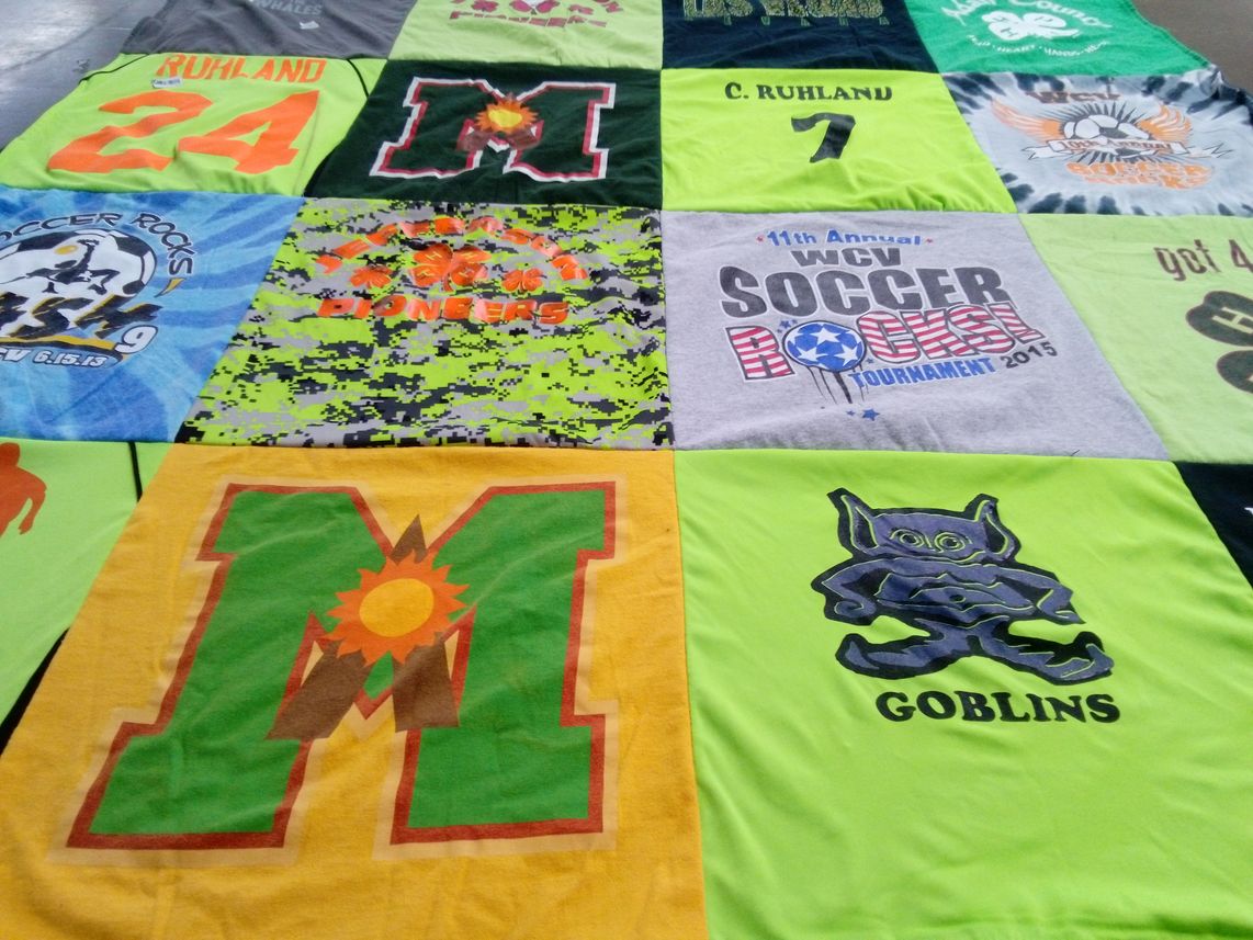 T-shirt quilt featuring goblins by Melissa from IA