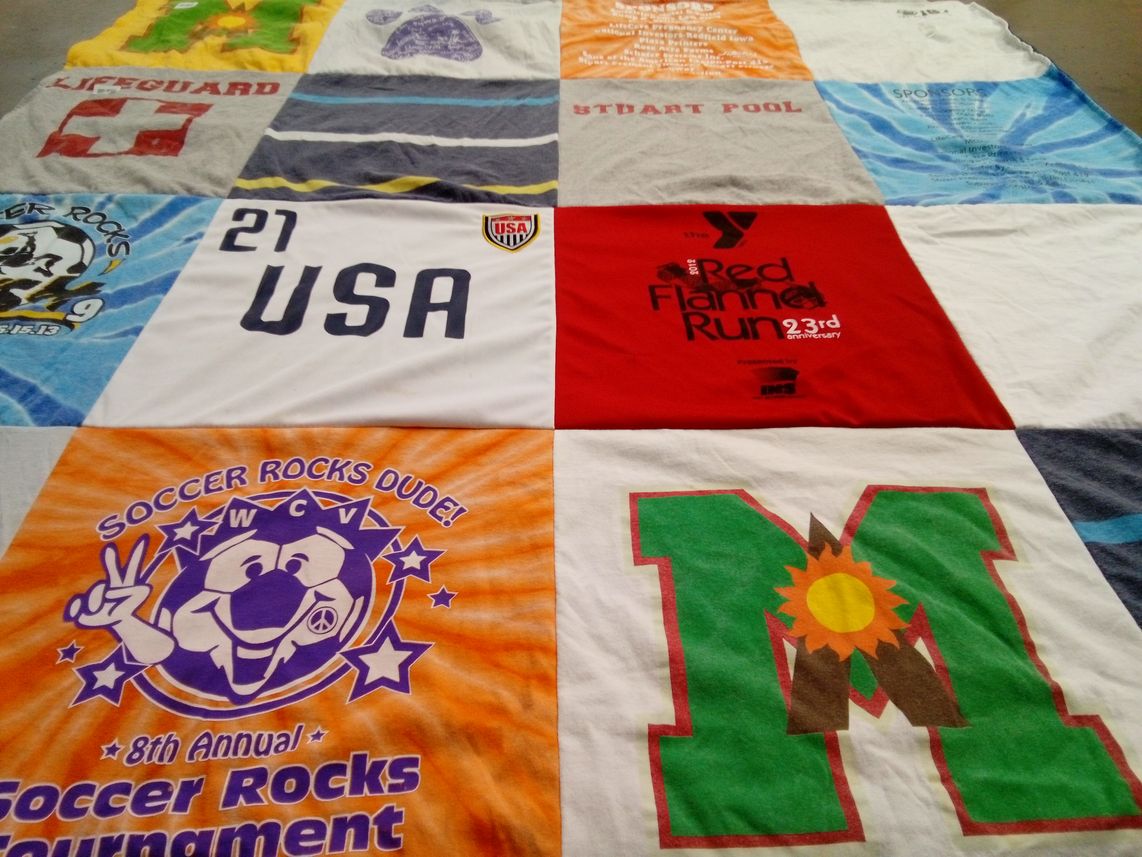 T-shirt quilt from michigan university by Melissa from IA