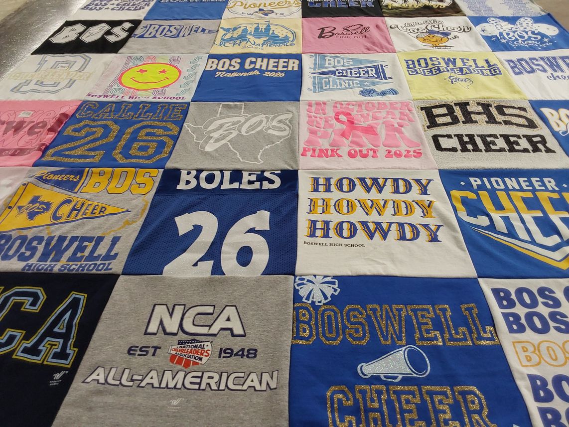 T-shirt quilt from boswell high school by Stephanie from TX