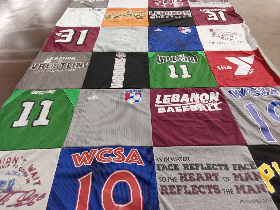 T-shirt quilt from lebanon high school by Eryn from OH