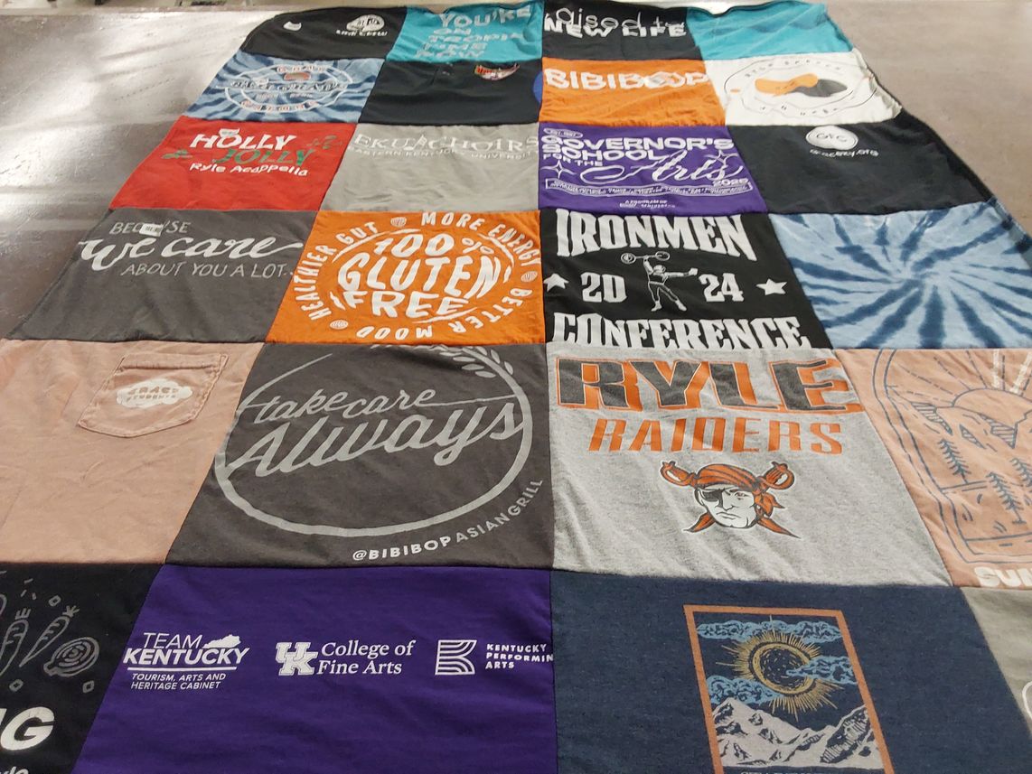 T-shirt quilt featuring ryle raiders by Kristina from KY