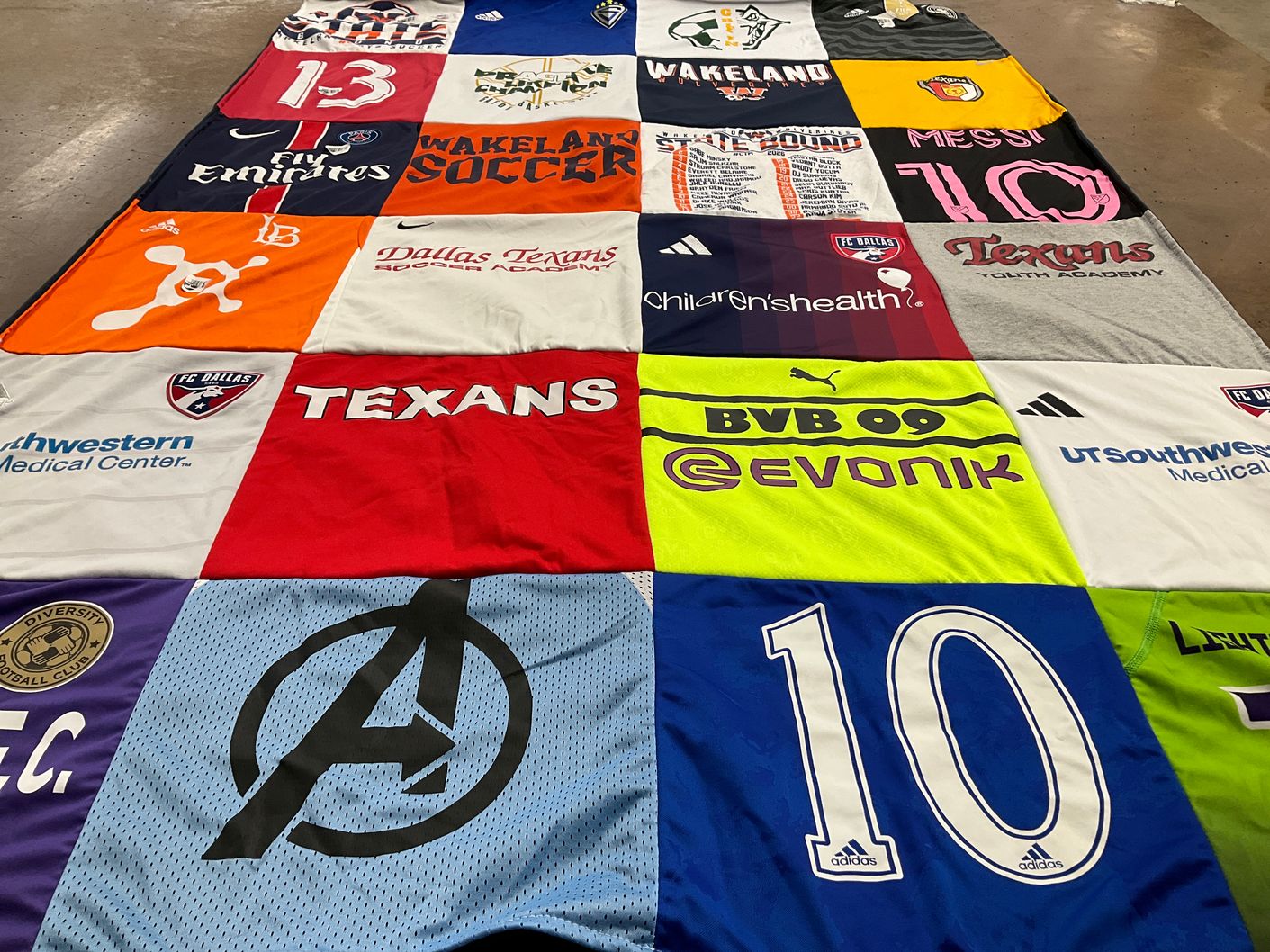 T-shirt quilt featuring dallas texans, fc dallas by Keri from TX