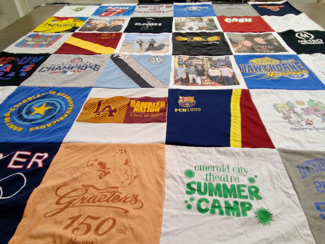 T-shirt quilt featuring hawthorne hurricanes by Dana from IL