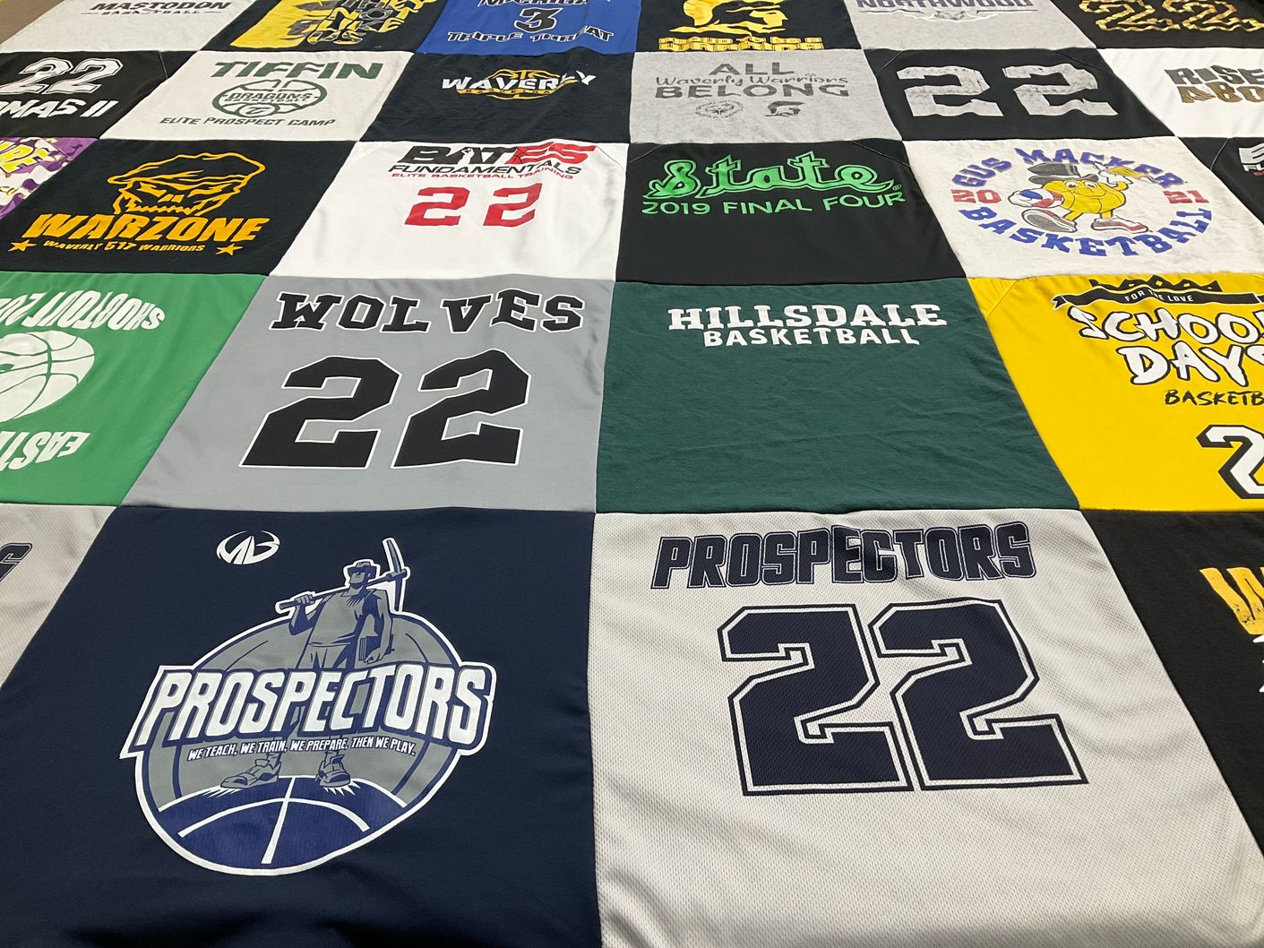 T-shirt quilt featuring prospectors by Christina from MI