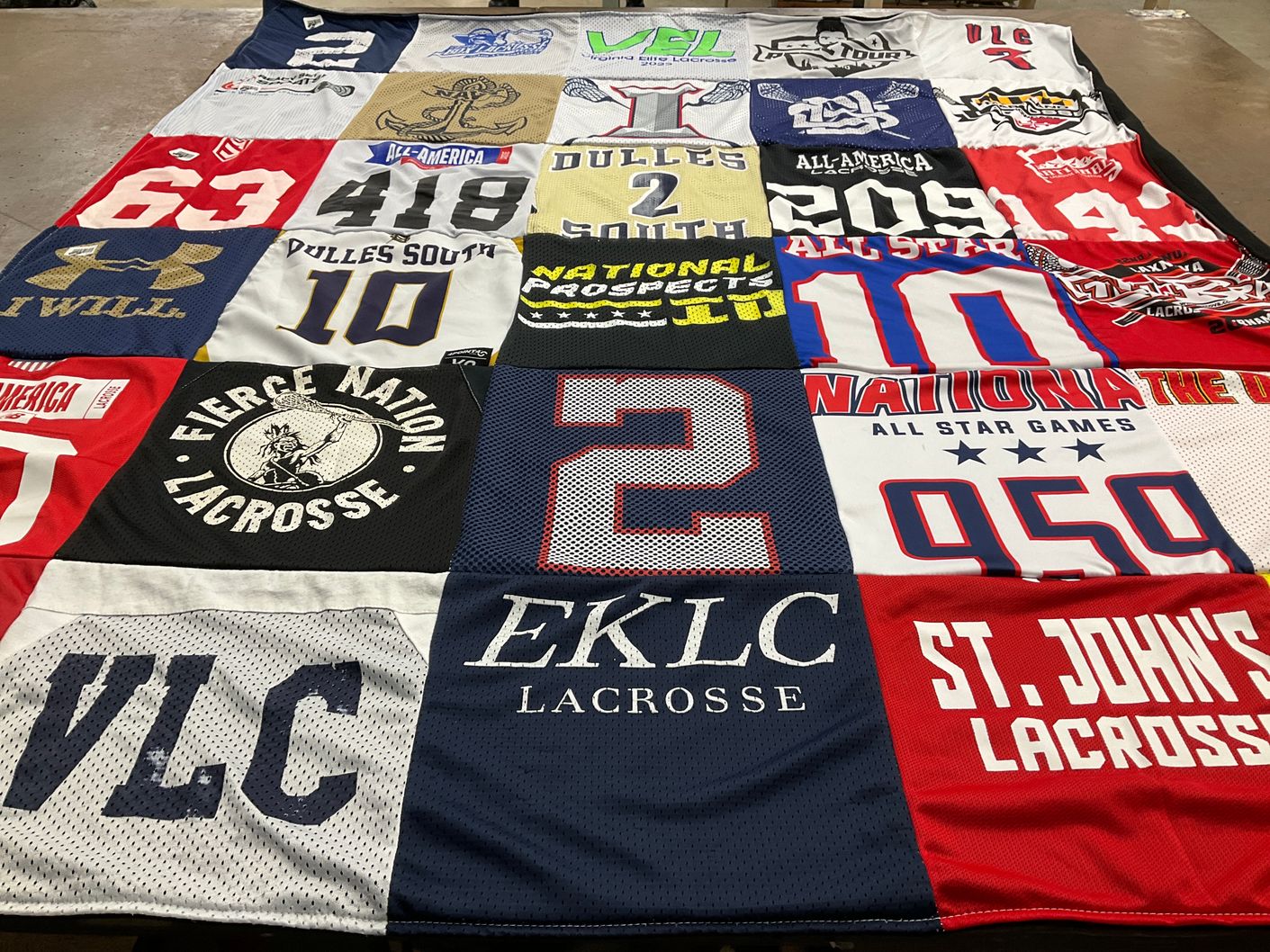 T-shirt quilt from dulles south high school, st john's college by Alycia from VA
