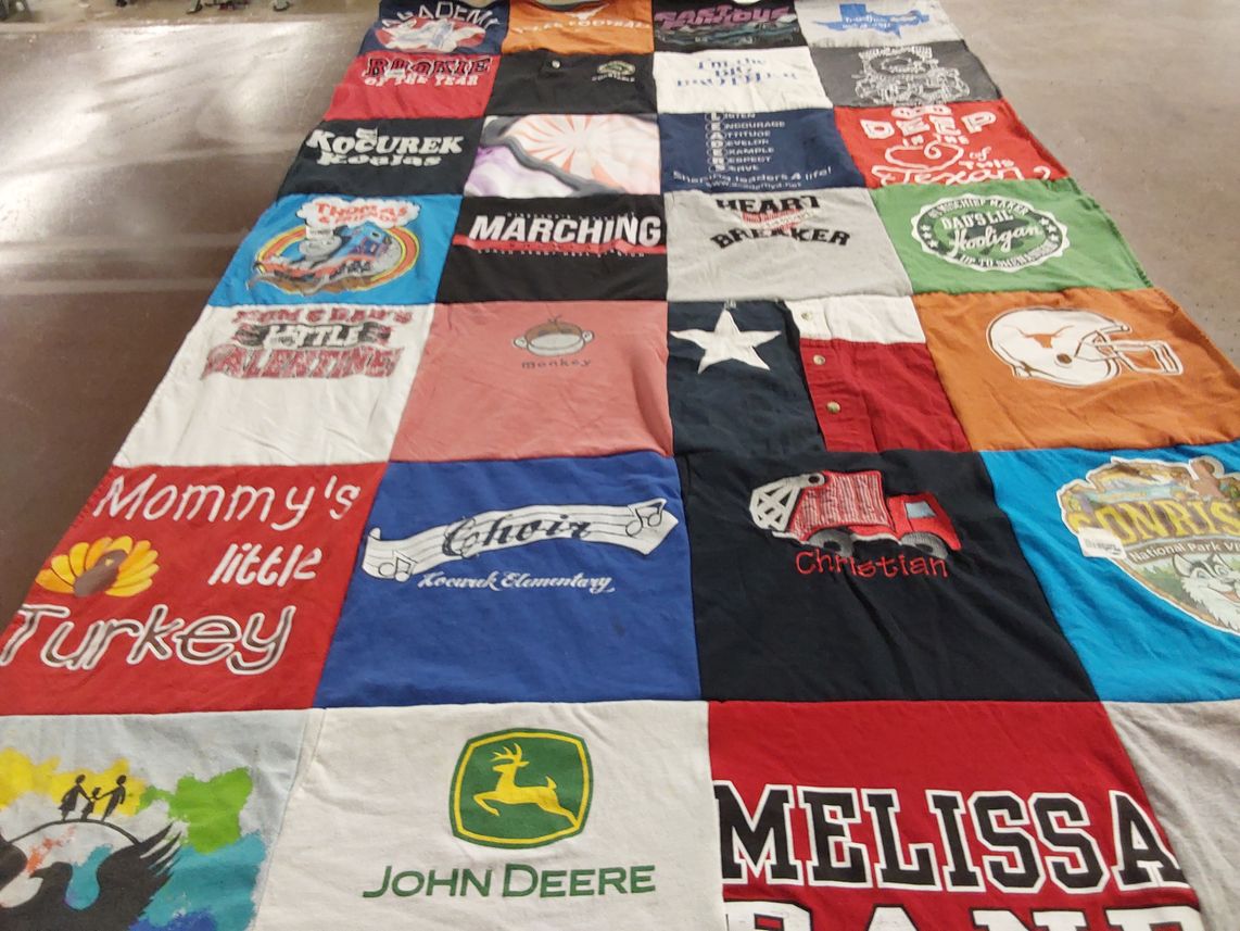 T-shirt quilt featuring university of texas by Cristen from TX