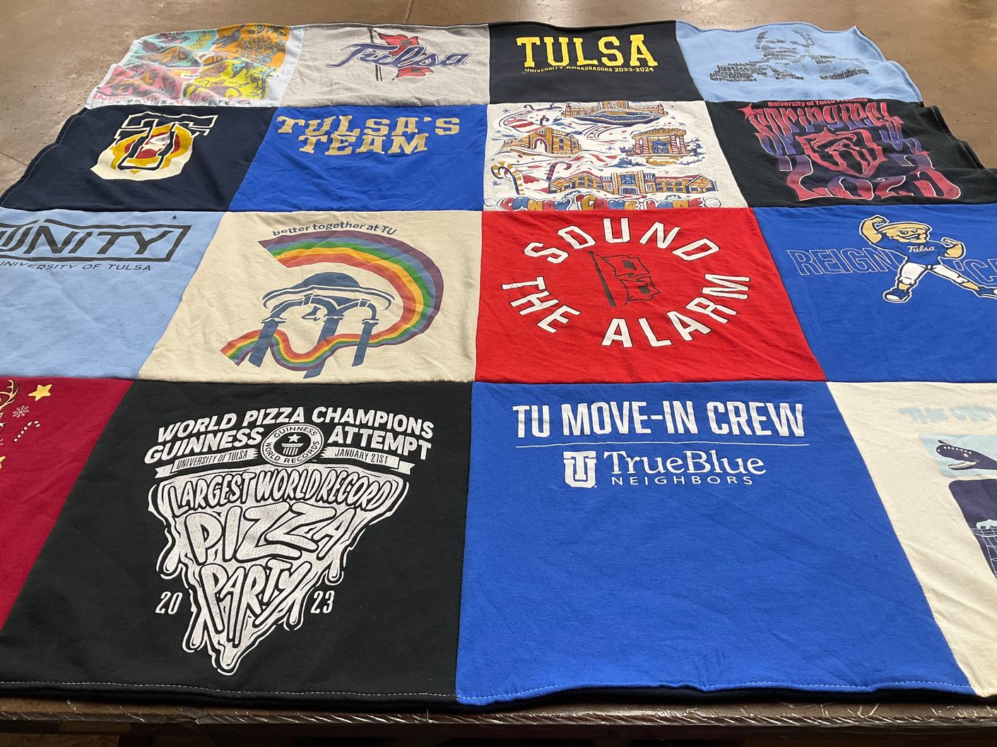 T-shirt quilt featuring university of tulsa by Michelle from IL