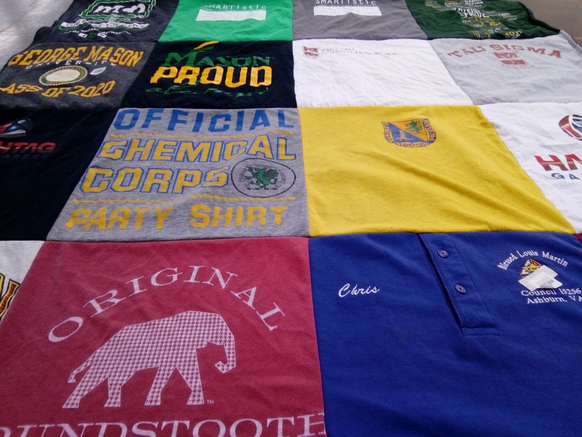 T-shirt quilt from george mason university by Christopher from VA