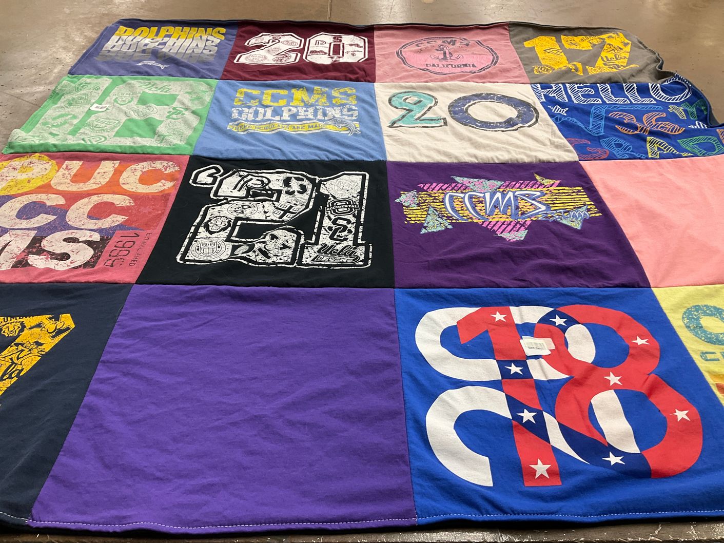T-shirt quilt from ecms, ecms dolphins by EVAN from CO