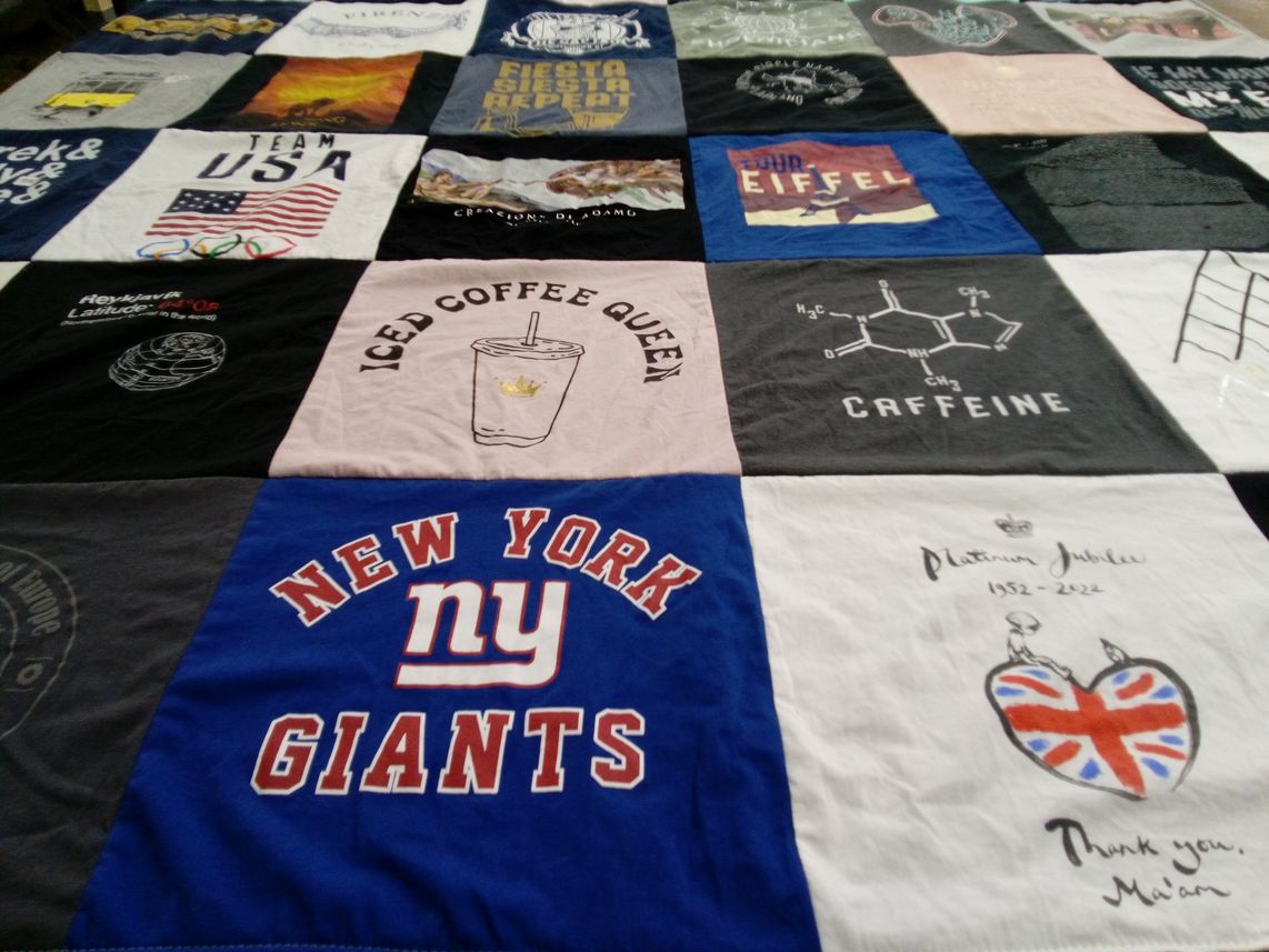 T-shirt quilt featuring new york giants by Julia from NY
