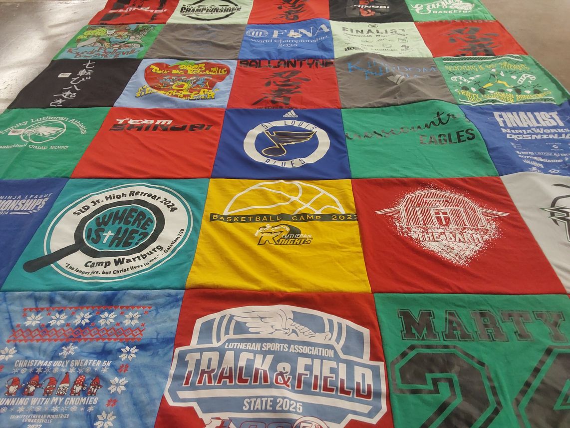 T-shirt quilt from wartburg college by Marie from IL