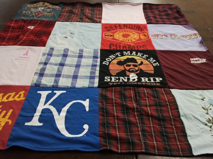 T-shirt quilt featuring kansas city royals by Sara from KS