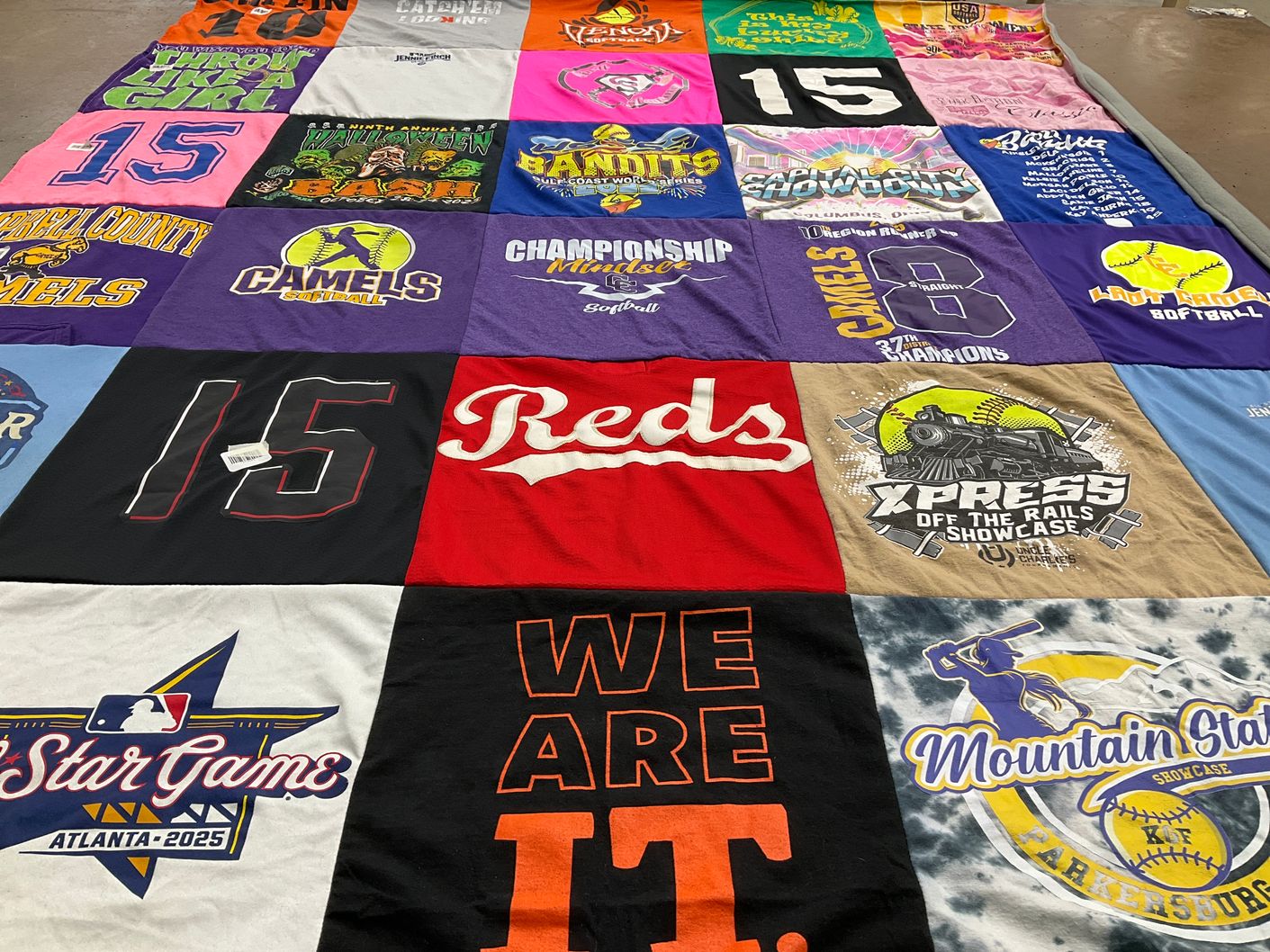 T-shirt quilt featuring camels softball, bandits by Ryan from KY