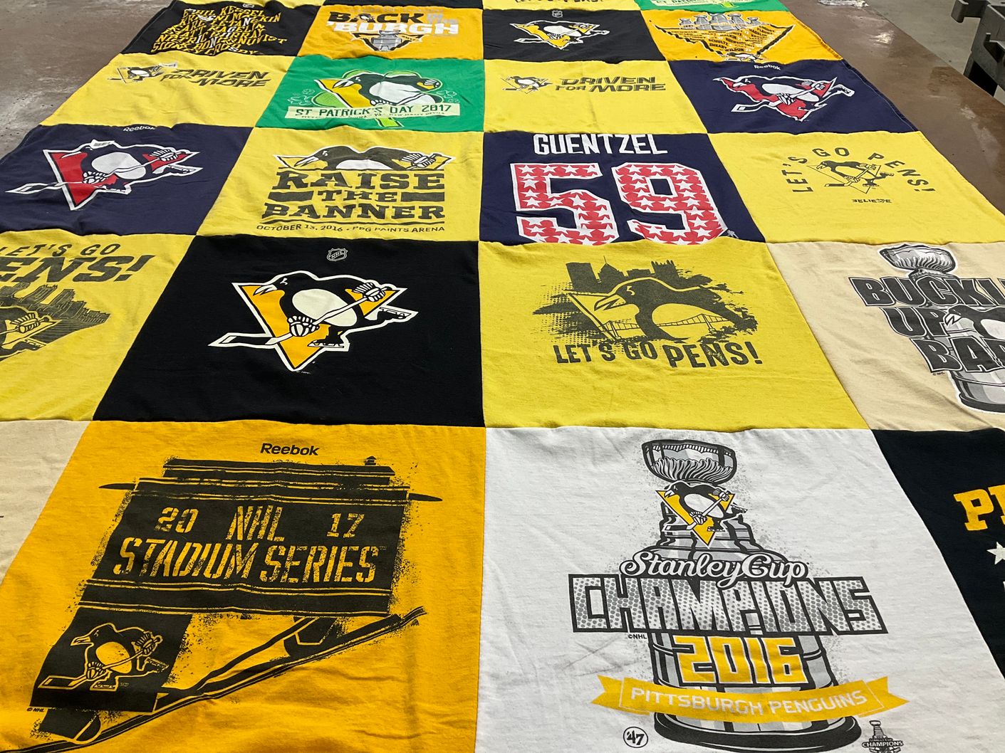 T-shirt quilt featuring pittsburgh penguins by Ashley from PA