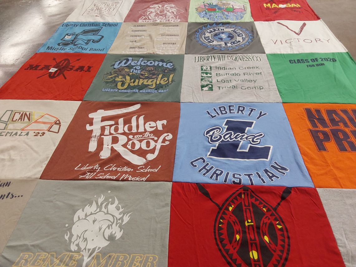 T-shirt quilt from liberty christian school by Jennifer  from TX