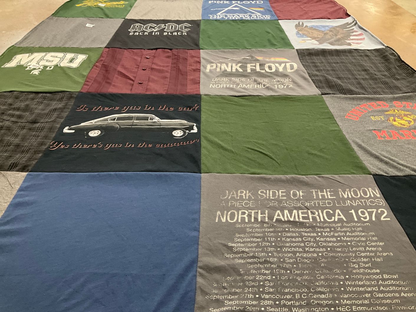 T-shirt quilt from michigan state university by Kimberly from MI