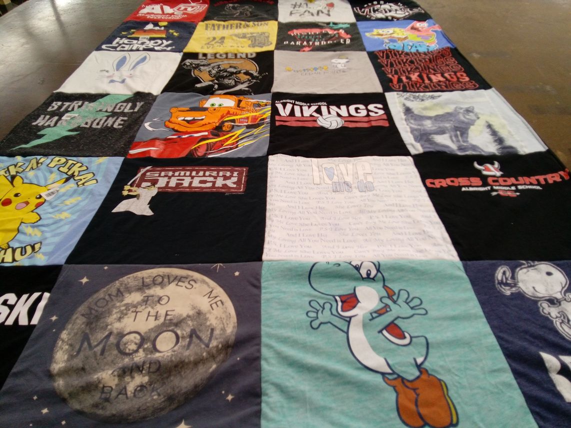 T-shirt quilt featuring vikings by Sarah from IL