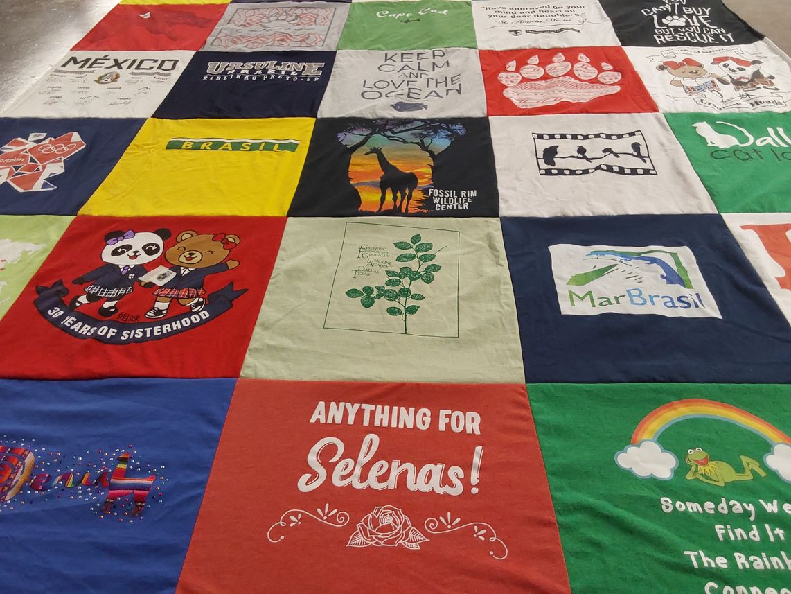 T-shirt quilt from ursuline college by Cecilia from TX