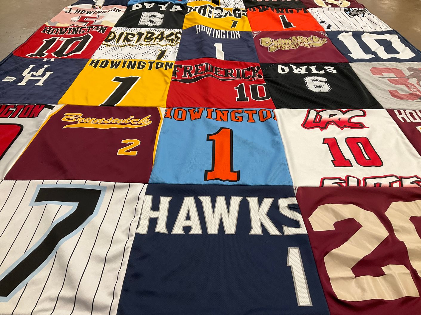 T-shirt quilt featuring howington baseball, brunswick baseball by Meredith from MD