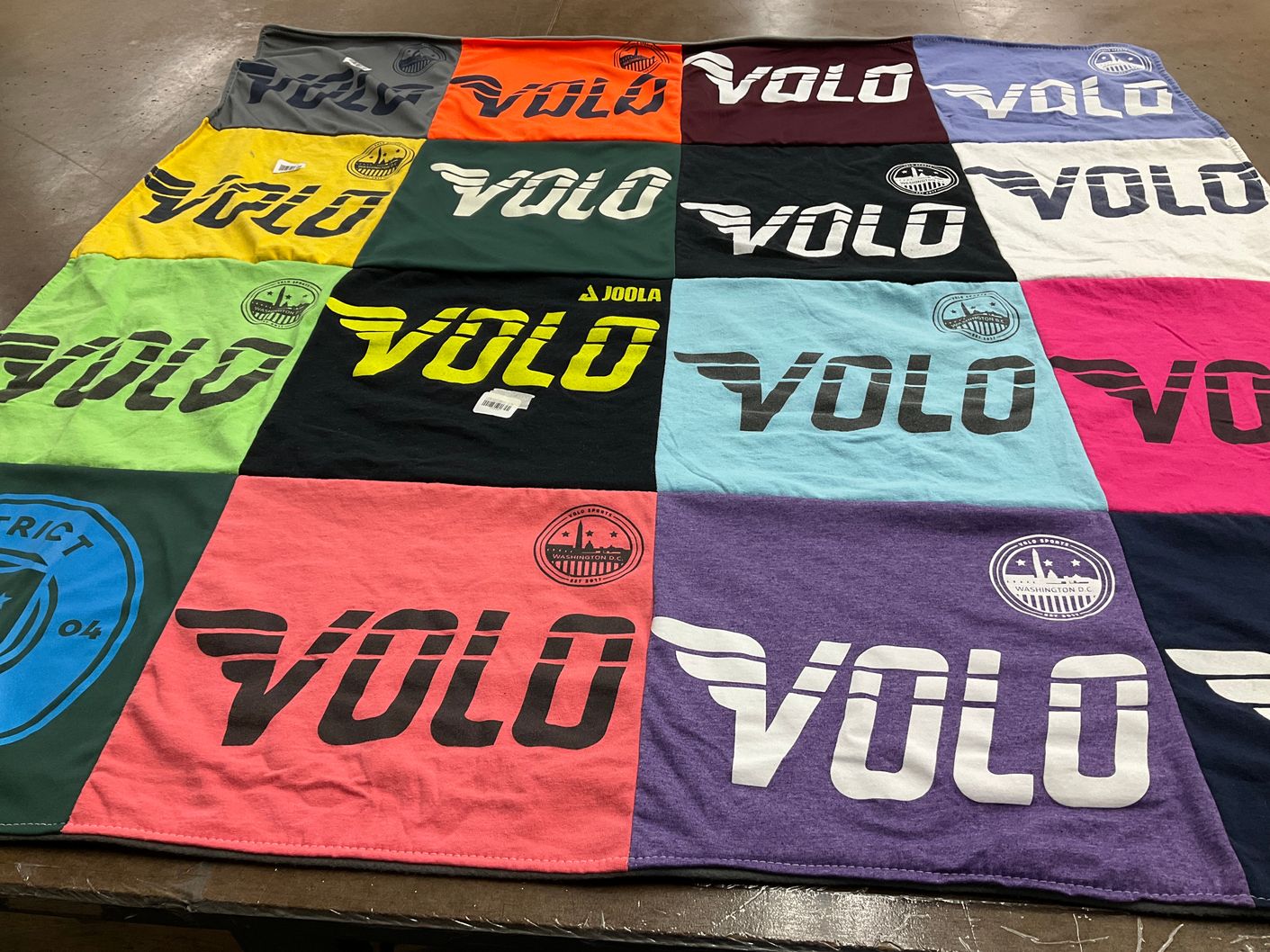 T-shirt quilt with sports, recreation themes by Amy from DC