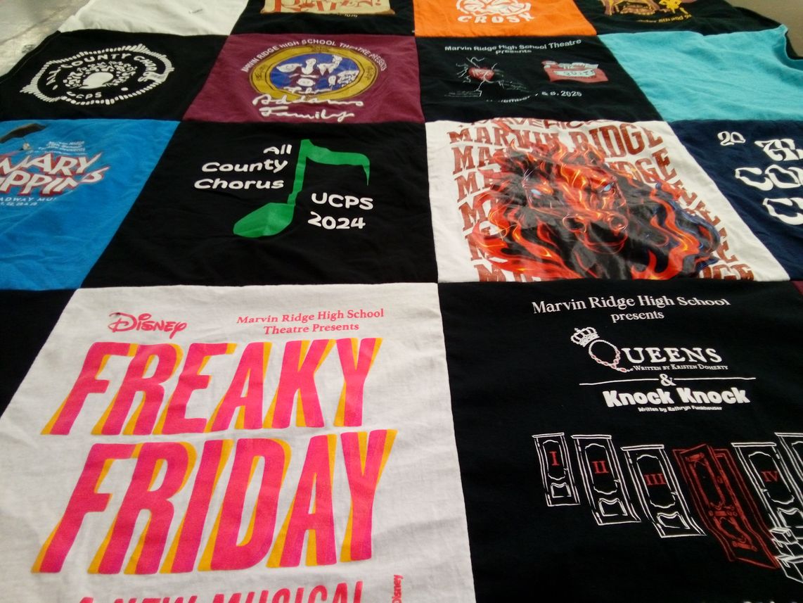T-shirt quilt from marvin ridge high school by Bobbi Jo from SC