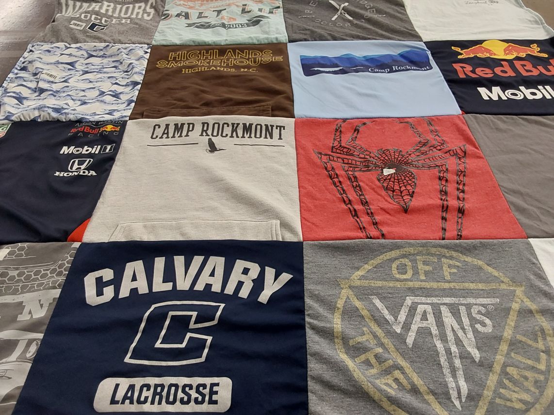 T-shirt quilt featuring warriors soccer by Andrea from FL