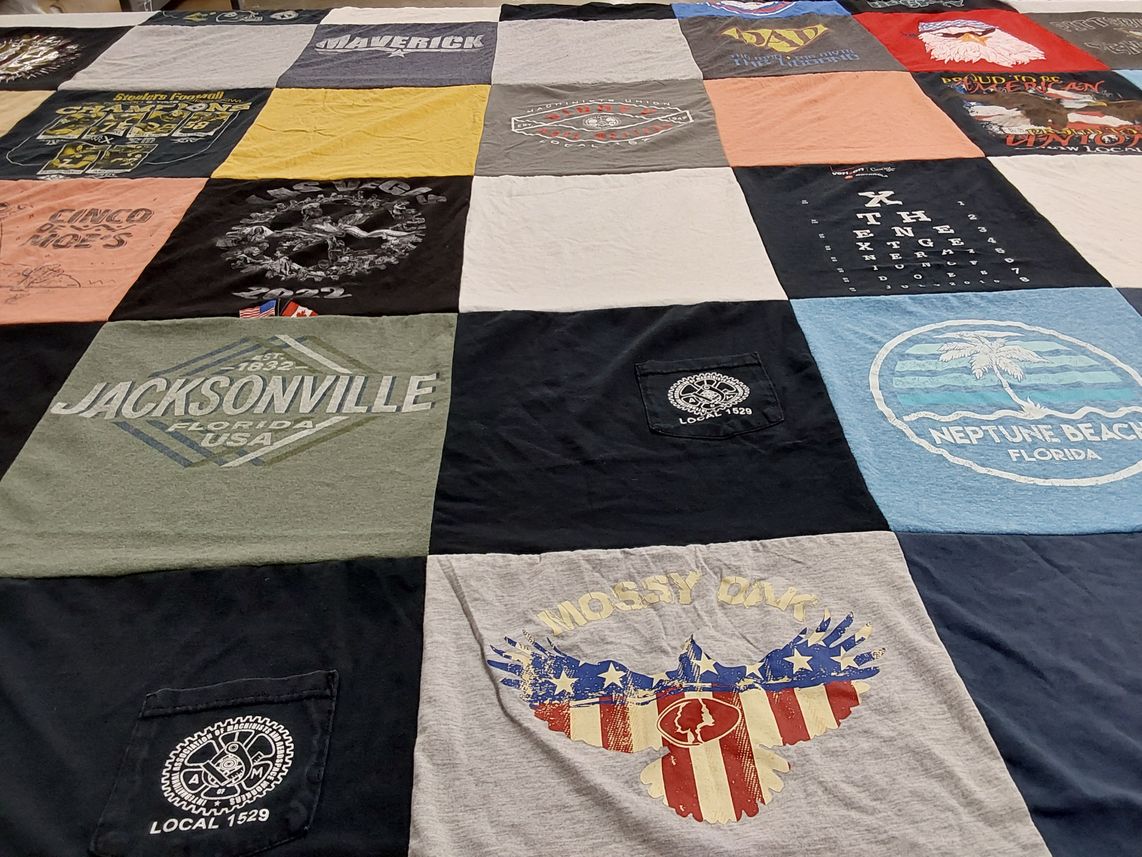 T-shirt quilt by M.A from NY