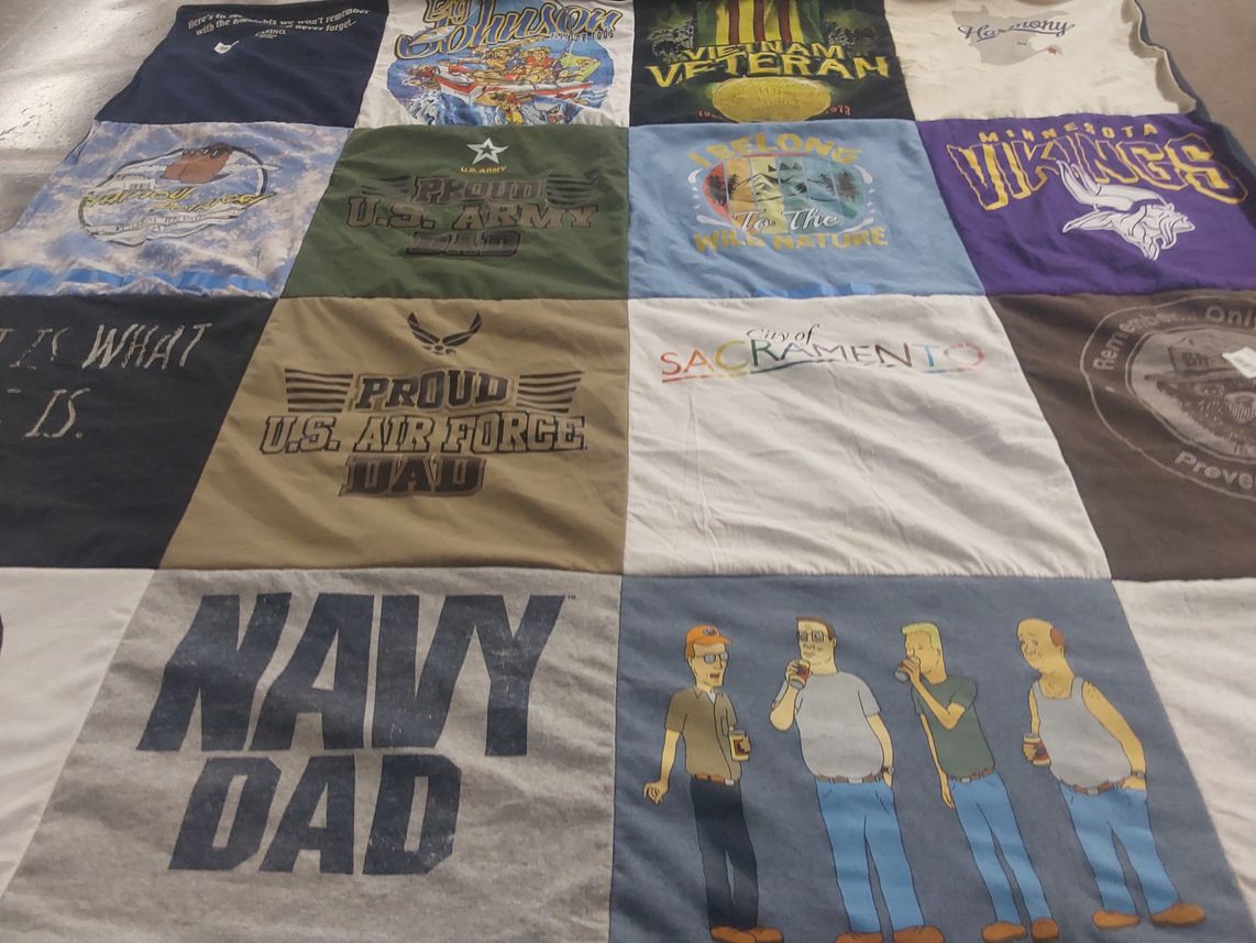 T-shirt quilt featuring minnesota vikings by Kelly from CA