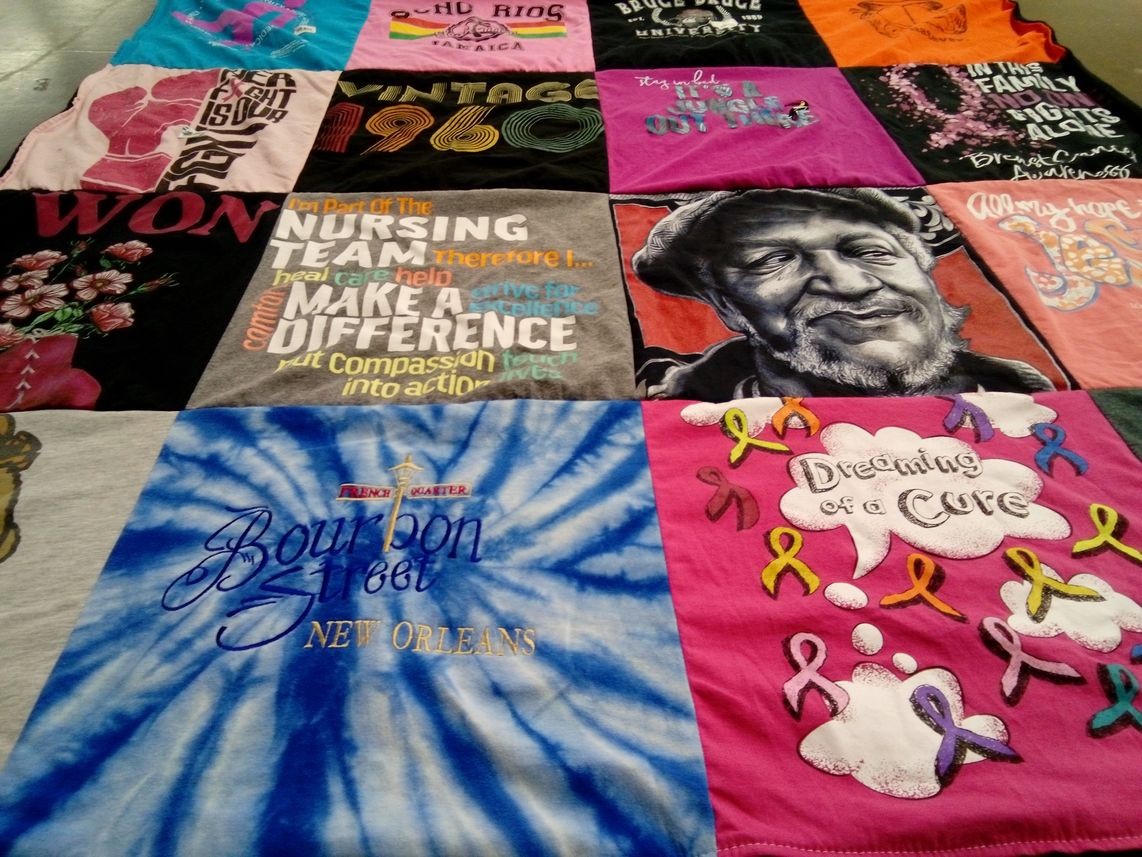 T-shirt quilt from bruce university by Melissa from FL