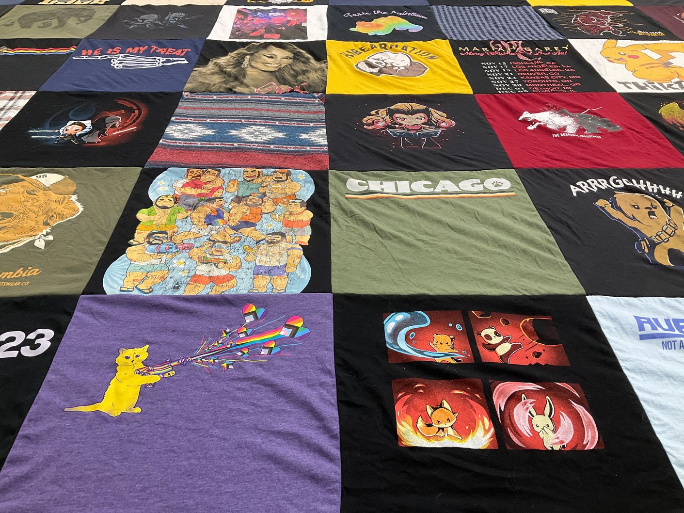 T-shirt quilt from columbia college by Allen from IL