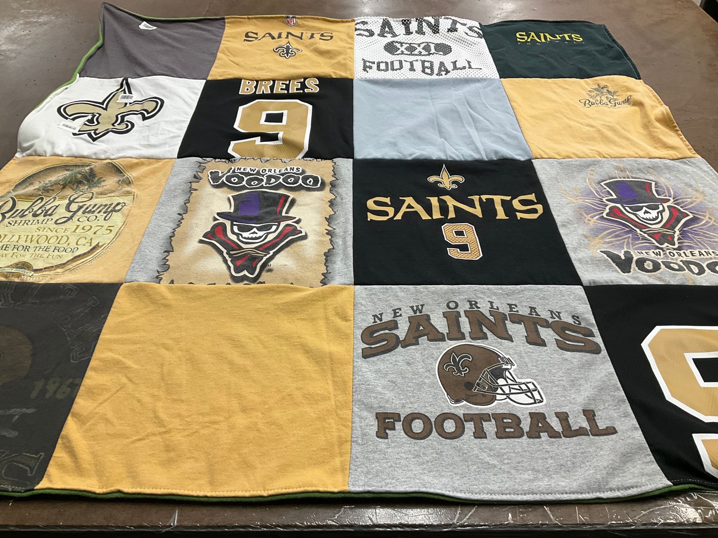 T-shirt quilt featuring new orleans saints football by Karen from CA