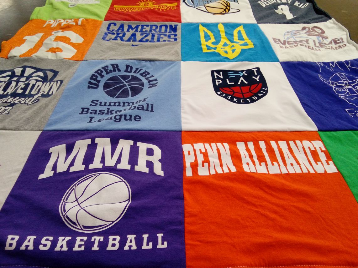 T-shirt quilt featuring cameron crazies, mmr basketball by Amanda from PA